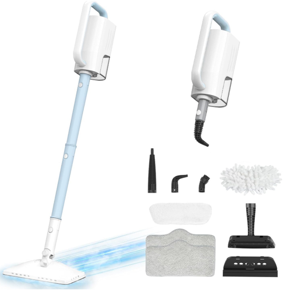 Steam Cleaner, 6 in1 Rotated Steam Mop Cleaner with 2 Modes, 2 Microfiber Pads,